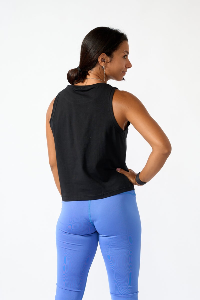 Beyond Women’s Black Cotton Sleeveless Top - Image 3